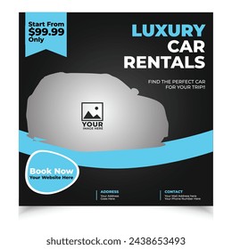 Rent Car Social Media Post Banner 
Set of Flyer, Brochure design templates