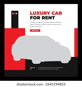 Rent a car social media post design