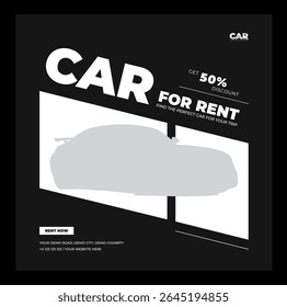 Rent a car social media post design