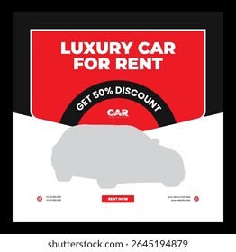 Rent a car social media post design