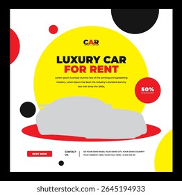 Rent a car social media post design