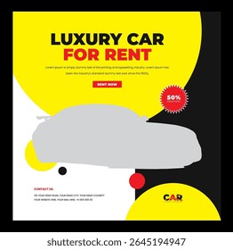 Rent a car social media post design
