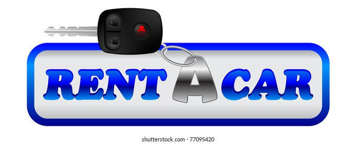 Rent A Car Tag With Car Key