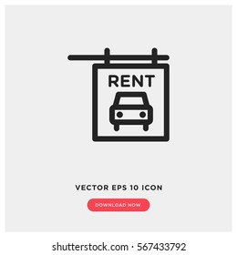 Rent car vector icon