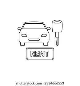  rent car vector icon auto rent