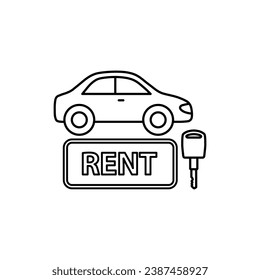  rent car vector icon auto rent