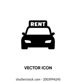 Rent a car vector icon. Modern, simple flat vector illustration for website or mobile app.Rent carsymbol, logo illustration. Pixel perfect vector graphics