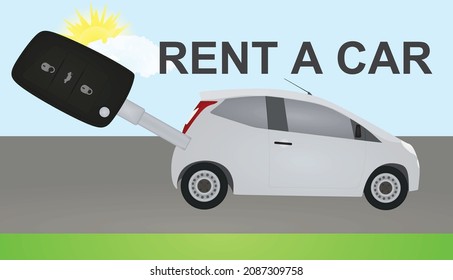 Rent a car. vector illustration