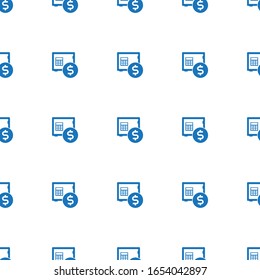 rent deposit icon pattern seamless isolated on white background. Editable filled rent deposit icon. rent deposit icon pattern for web and mobile.