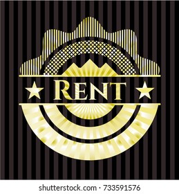 Rent gold emblem or badge