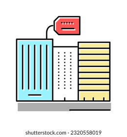 rent in high rise building color icon vector. rent in high rise building sign. isolated symbol illustration