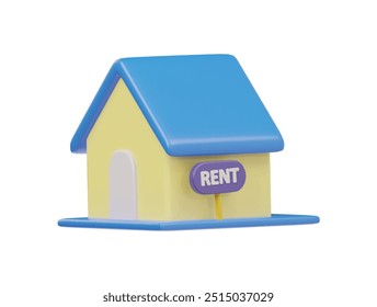ilustração de renderização 3d do ícone Rent home