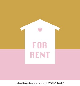 FOR RENT A HOUSE ICON.