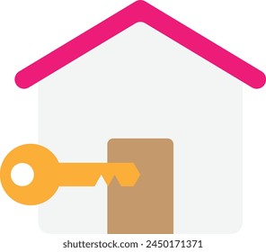 Rent House Property Icon Vector Flat Illustration