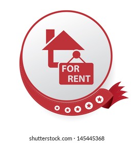 For rent, house symbol,vector