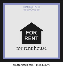for rent house vector icon