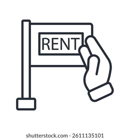 rent icon icon collection .design style with background