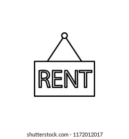 rent icon. Element of building and landmark outline icon for mobile concept and web apps. Thin line rent icon can be used for web and mobile