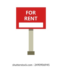 For rent icon illustrated on background