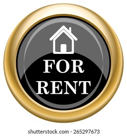 For rent icon. Internet button on white  background. EPS10 Vector. 