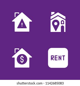 rent icon set. house and rent vector icon for graphic design and web