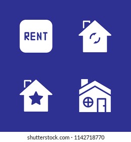 rent icon set. rent and house vector icon for graphic design and web