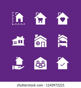 rent icon set with house vector icons for web and graphic design