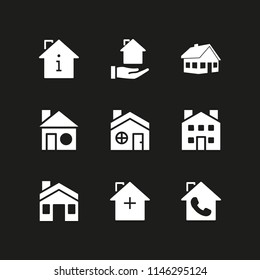 rent icon set with house vector icons for web and graphic design
