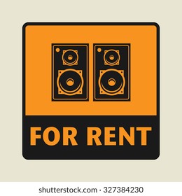 For Rent icon or sign, vector illustration