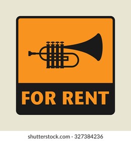 For Rent icon or sign, vector illustration