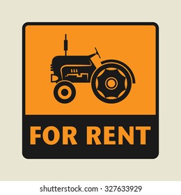 For Rent icon or sign, vector illustration