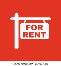 The for rent icon. Rent symbol. Flat Vector illustration
