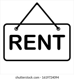 Rent icon or symbol or sign