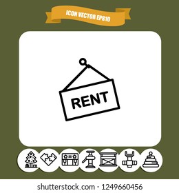 Rent icon vector
