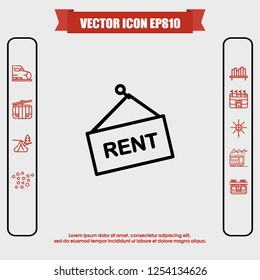 Rent icon vector