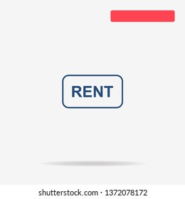 Rent icon. Vector concept illustration for design.