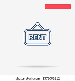Rent icon. Vector concept illustration for design.