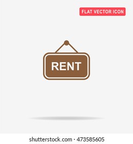 Rent icon. Vector concept illustration for design.