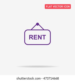 Rent icon. Vector concept illustration for design.