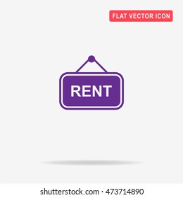 Rent icon. Vector concept illustration for design.