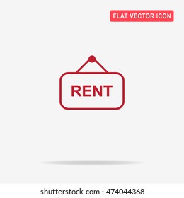 Rent icon. Vector concept illustration for design.