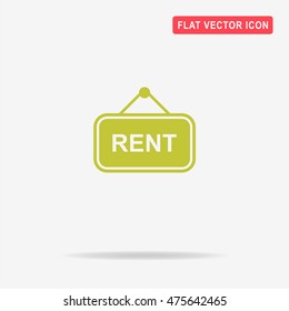 Rent icon. Vector concept illustration for design.
