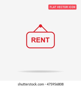 Rent icon. Vector concept illustration for design.