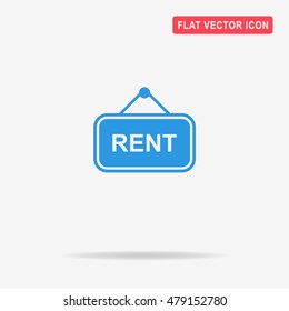 Rent icon. Vector concept illustration for design.