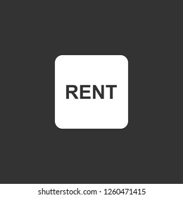 rent icon vector. rent sign on black background. rent icon for web and app