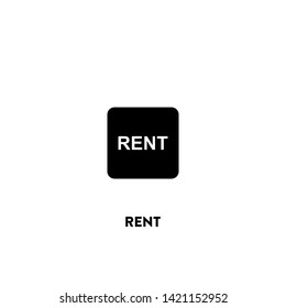 rent icon vector. rent sign on white background. rent icon for web and app