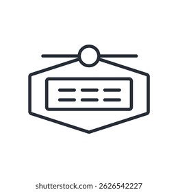 for rent icon. vector.Editable stroke.linear style sign for use web design,logo.Symbol illustration.