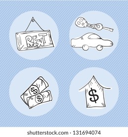 Rent Icons with different concepts (collection set)