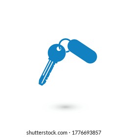 Para el icono de la clave de alquiler en segundo plano. Icono de vector