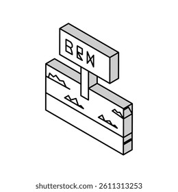 rent land isometric icon vector. rent land sign. isolated symbol illustration